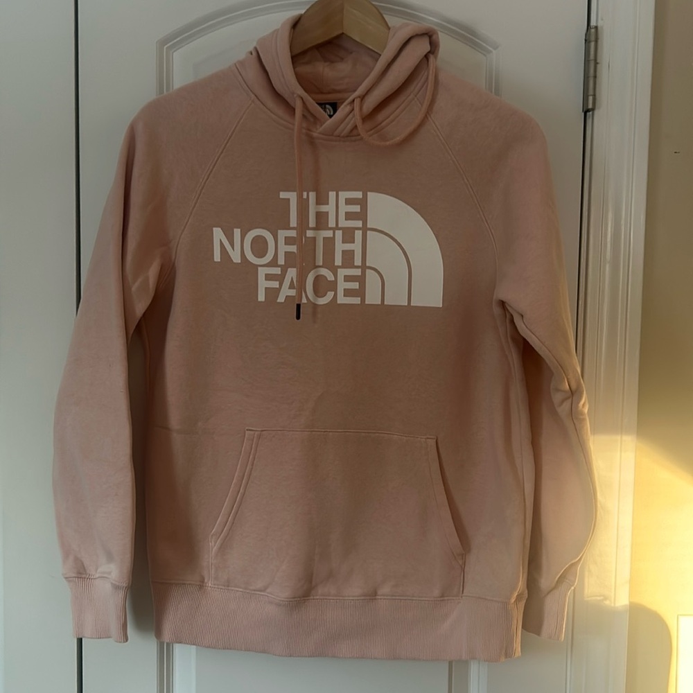 The North Face sweatshirt hoodie blush pink Small